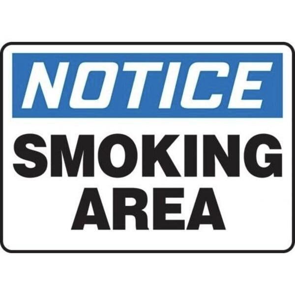 Accuform OSHA NOTICE SAFETY SIGN SMOKING MSMK810VP MSMK810VP - main